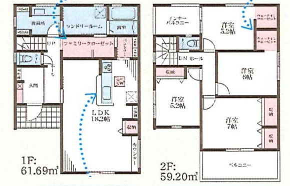 東近江市沖野　第4期　新築一戸建ての間取り|1号地
