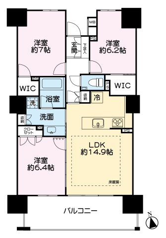 プレミスト青森新町ザ・タワーの間取り