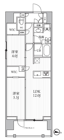 シーズンフラッツ押上フィオーレの間取り