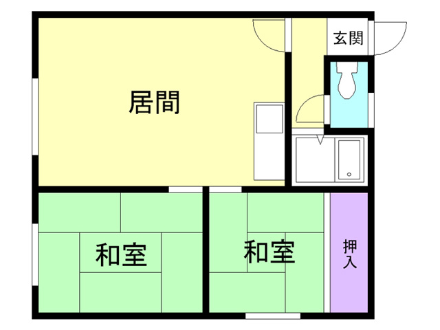 眞島アパートの間取り