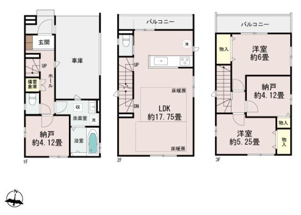 大田区大森北3丁目　新築戸建　全4棟の間取り|C号棟間取り図

現地ご見学希望・資料請求などお気軽にお問い合わせ下さい！
03-5990-5201