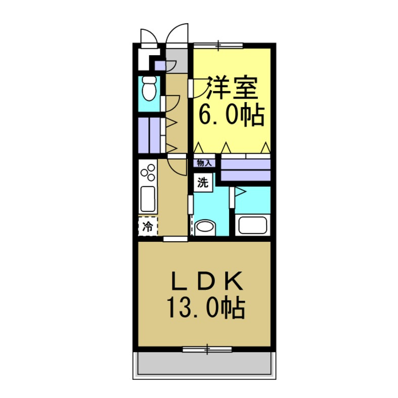 アンプルール リーブル ルミエール北山の間取り