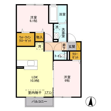 【間取り】 | プリムヴェール　十二番館