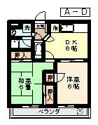 犬・猫ペット飼育可：二の宮ハイツの間取り|間取り図