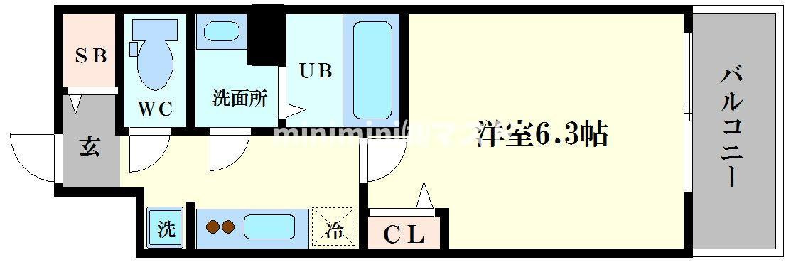 プレサンス上町台筆ヶ崎ＮＯＲＴＨの間取り
