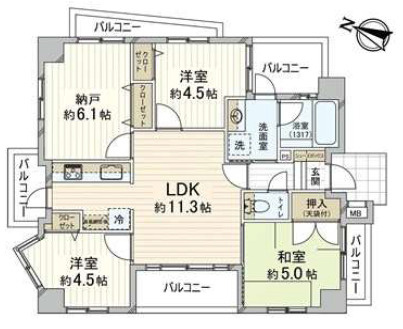 ワコーレリベルタ深江本町の間取り