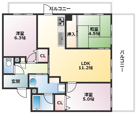 【間取り】 | アーバン甲南