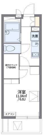 【間取り】 | レオパレスＷｉｎｄ　Ｈｉｌｌ | 代表的な間取のため実際の間取とは異なる場合があります