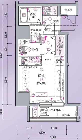 【間取り】 | クレヴィスタ⼾越銀座