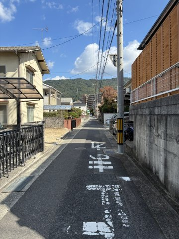 戸坂桜東町　土地の前面道路含む現地写真|静かに暮らせる閑静な住宅地です！