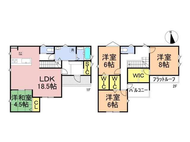 タマタウン　羽島市江吉良町　全5区画分譲の間取り|■1号棟　■ヤマダ不動産　株式会社リライフ　
■夢のマイホーム購入をフルサポートします！