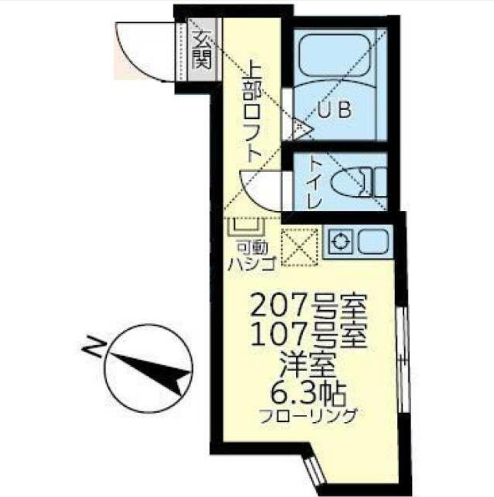 川崎市多摩区東三田２丁目のアパートの間取り