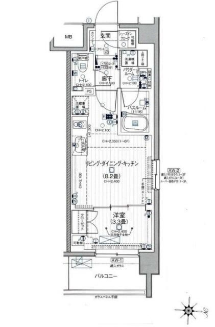 デュオステージ中山の間取り