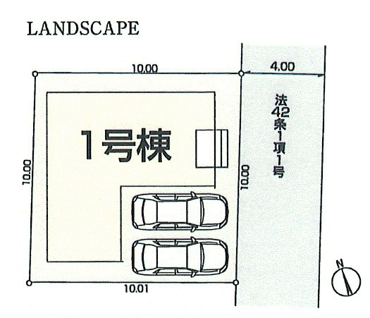 昭島市昭和町４丁目　新築戸建全１棟の区画図