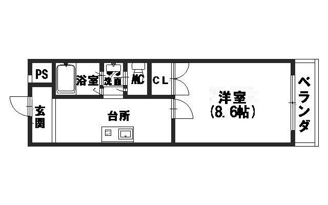 プレジール天神の間取り