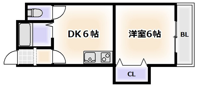 【間取り】 | アレマーナ北加賀屋