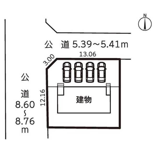 新築戸建て・仲介手数料無料）津島市牛田町第二・１号棟の区画図