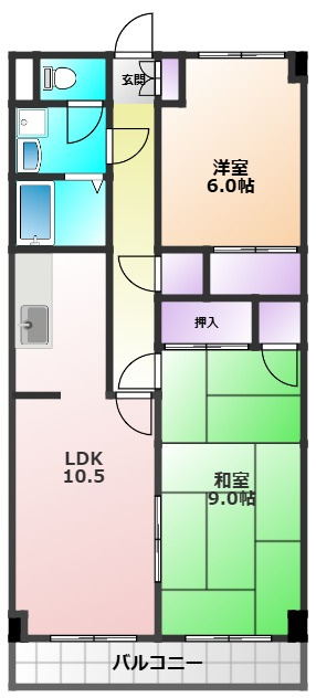 レユスイール向原の間取り
