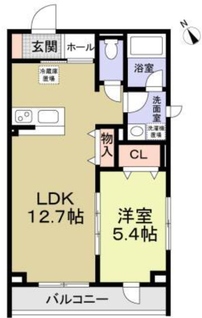 レザン東長沼の間取り