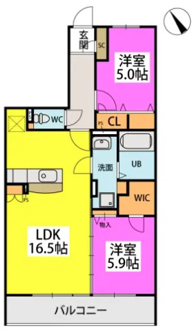 アルテハイム宮ノ陣Ⅱ【キャッシュバック対象物件】の間取り