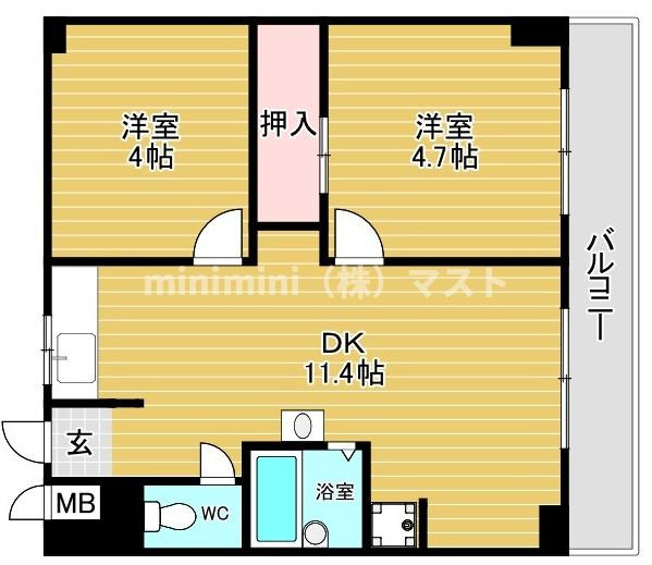 リアライズ玉出の間取り