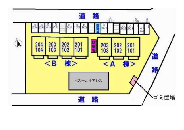ピュア・デュエットＢの地図|駐車場