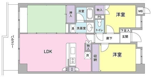 アイルサイドテラスの間取り|間取りです。