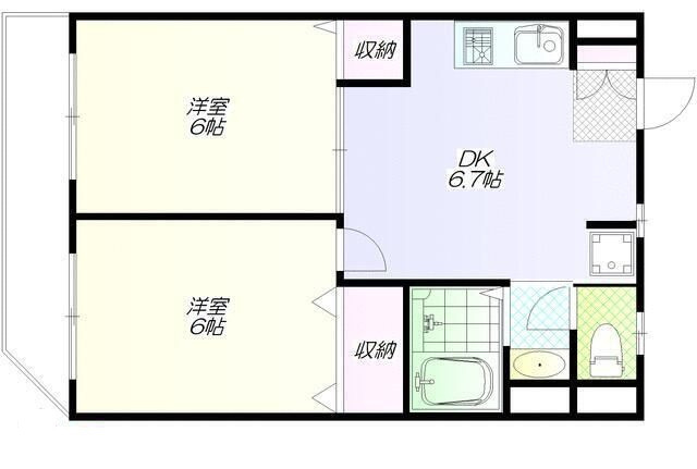 月村マンションＮｏ．２２の間取り|間取りです。