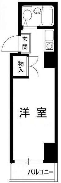 ハイツ五反田の間取り|間取りです。