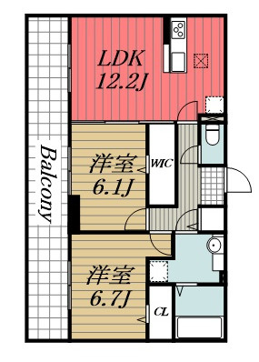【間取り】 | D-roomちはら台　H