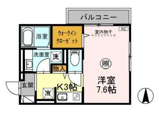 【間取り】 | フレア仲町（D-ROOM）