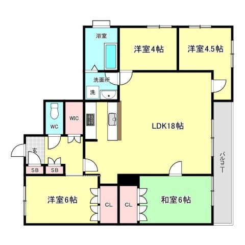 ルミエール市岡の間取り