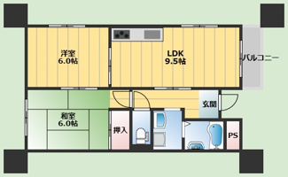 【間取り】 | エランドール江坂
