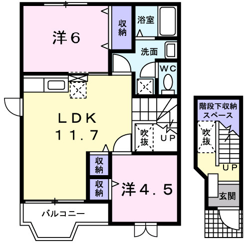 【間取り】 | ハイム　駅東