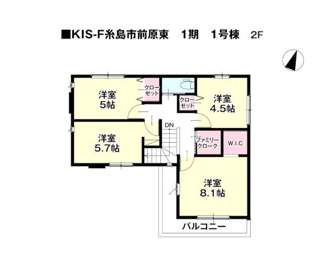 糸島市前原東３丁目の新築一戸建の間取り