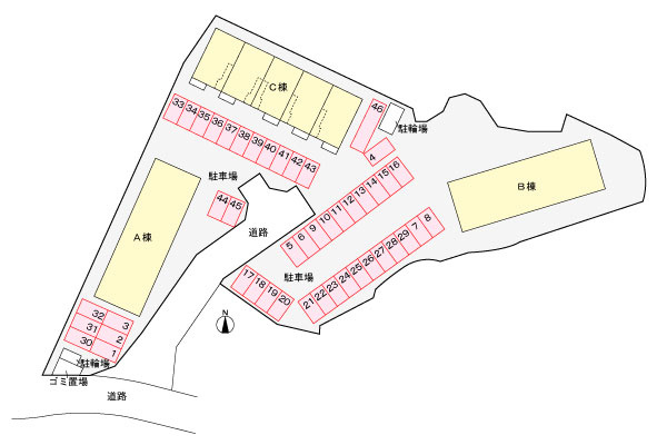 エーデル　ハオスⅠ　B　の区画図