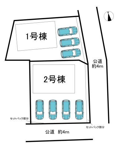 常滑市大野町7丁目　全2棟　2号棟の区画図|全2区画分譲地♪