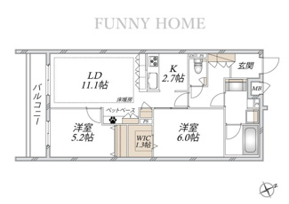 【間取り】 | （仮称）下馬２丁目メゾン