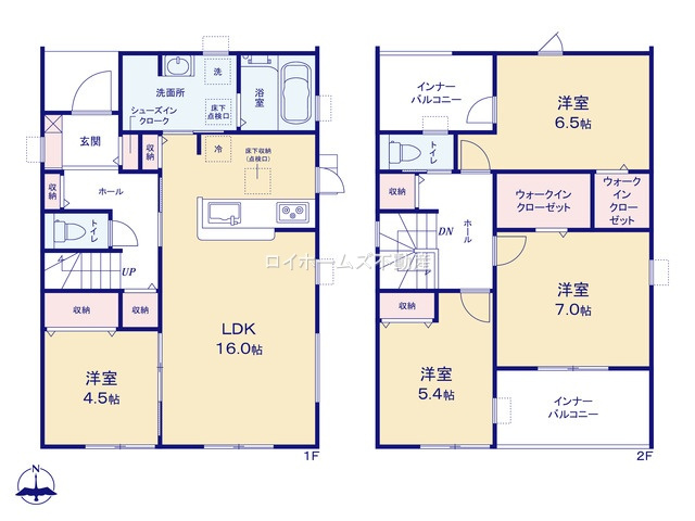 【間取り】 | 津島市江西町４丁目165『仲介料無料』新築戸建て | 2号棟