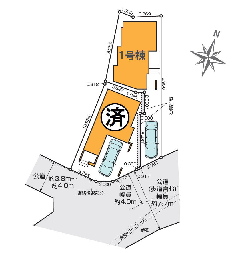 板橋区相生町　新築戸建の区画図|区画図