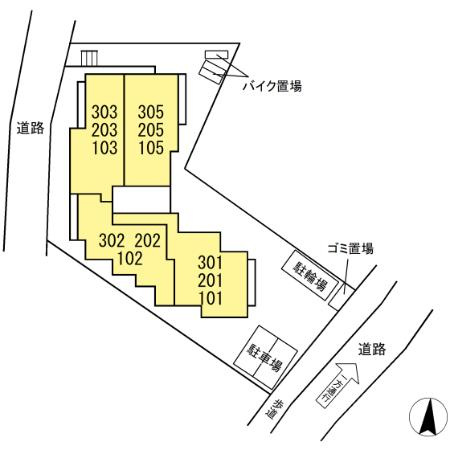 オアシス新綱島の区画図