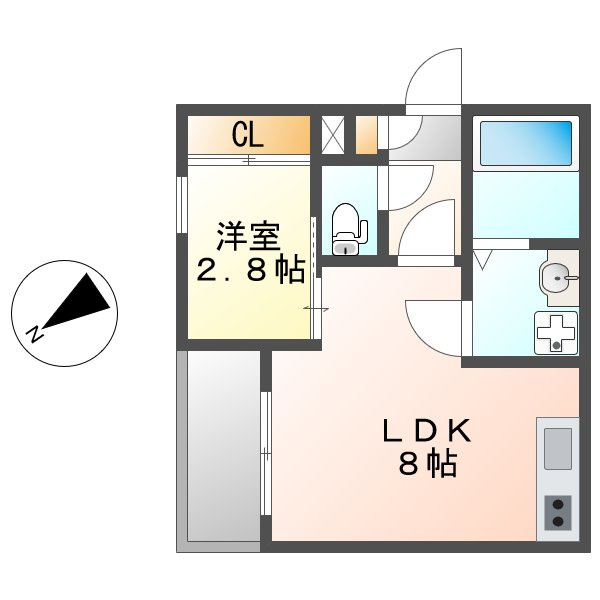 アールスマート金山ウエスト（R-smart金山ウエスト）の間取り