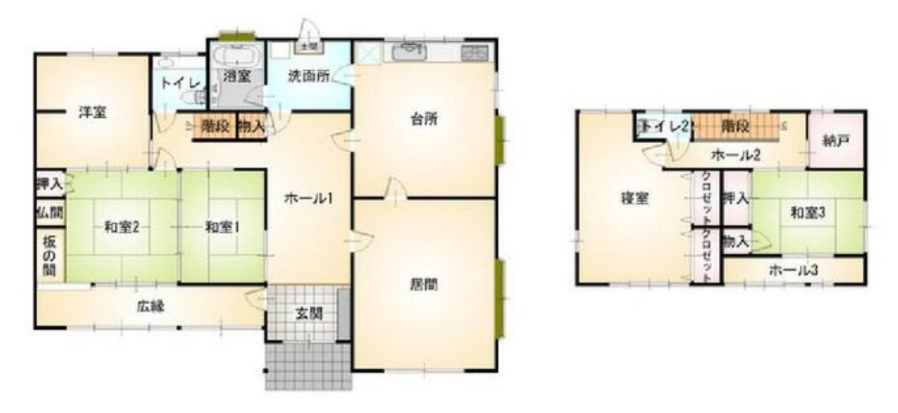 【中古戸建】邑楽郡明和町新里の間取り|■間取り図｜敷地面積：570.00㎡（約172.42坪）建物面積：183.00㎡（約55.35坪）