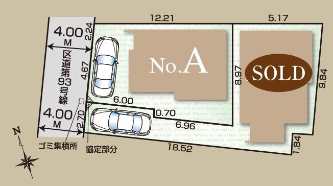 杉並区高円寺北4丁目 中央線 高円寺駅 新築戸建の区画図