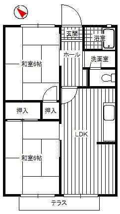 鹿の子台ハイツA棟の間取り
