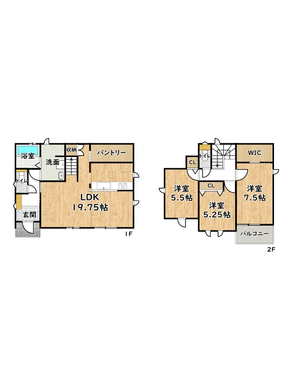 姫路市日出町1丁目/新築戸建の間取り