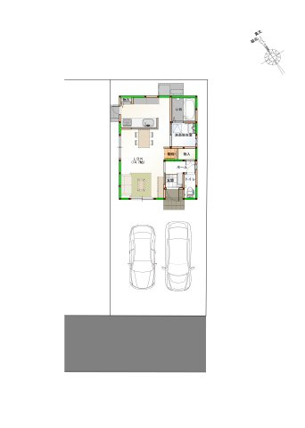 高知市百石町4丁目 ⑫ 新築戸建ての区画図|⑫