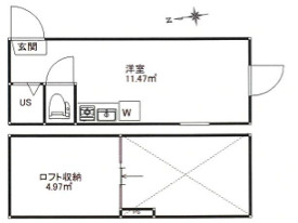 杉並区高円寺南３丁目のアパートの間取り