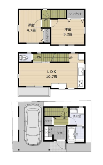 【間取り】 | 和光市白子3丁目　新築分譲住宅　全1棟（成増店） | ※図面と現況が異なる場合は現況優先となります。