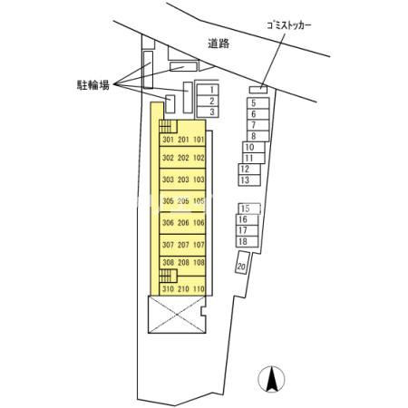 SPIRALTOWNの区画図